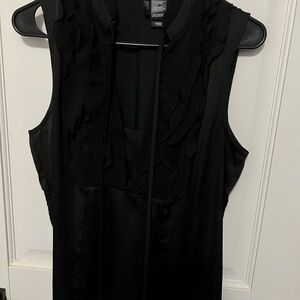 Bisou Bisou Black Sleeveless Blouse